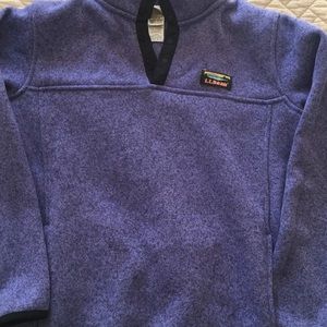 Ll Bean girls purple better sweater sz.14-16